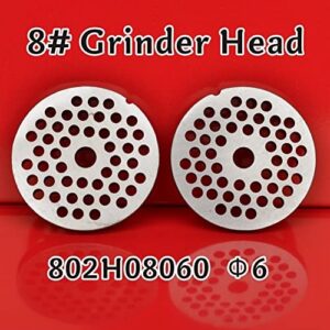 MorganGastro #8 Stainless Steel Meat Grinder Cutting Plates (Φ6&Φ6)