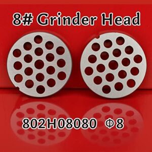 MorganGastro #8 Stainless Steel Meat Grinder Cutting Plates (Φ8&Φ8)