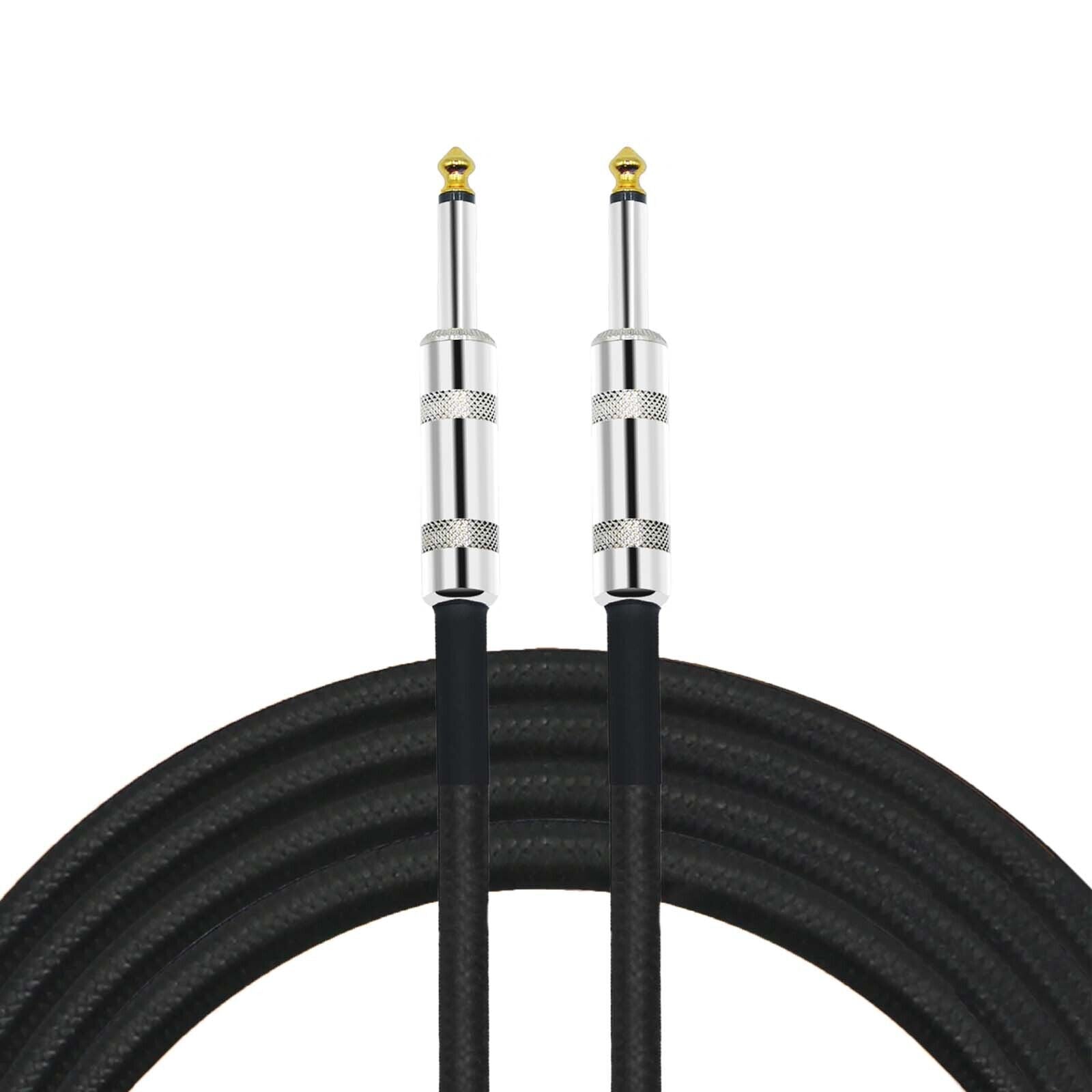 10 Feet Professional Guitar Instrument Cable with black PVC jacket