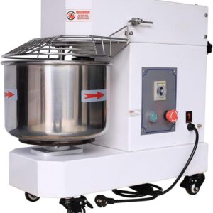 MorganGastro Commercial Dough Mixer, 5 Qt Spiral Mixer Food Mixer Machine with Food-grade Stainless Steel Bowl, Security Shield & Timer