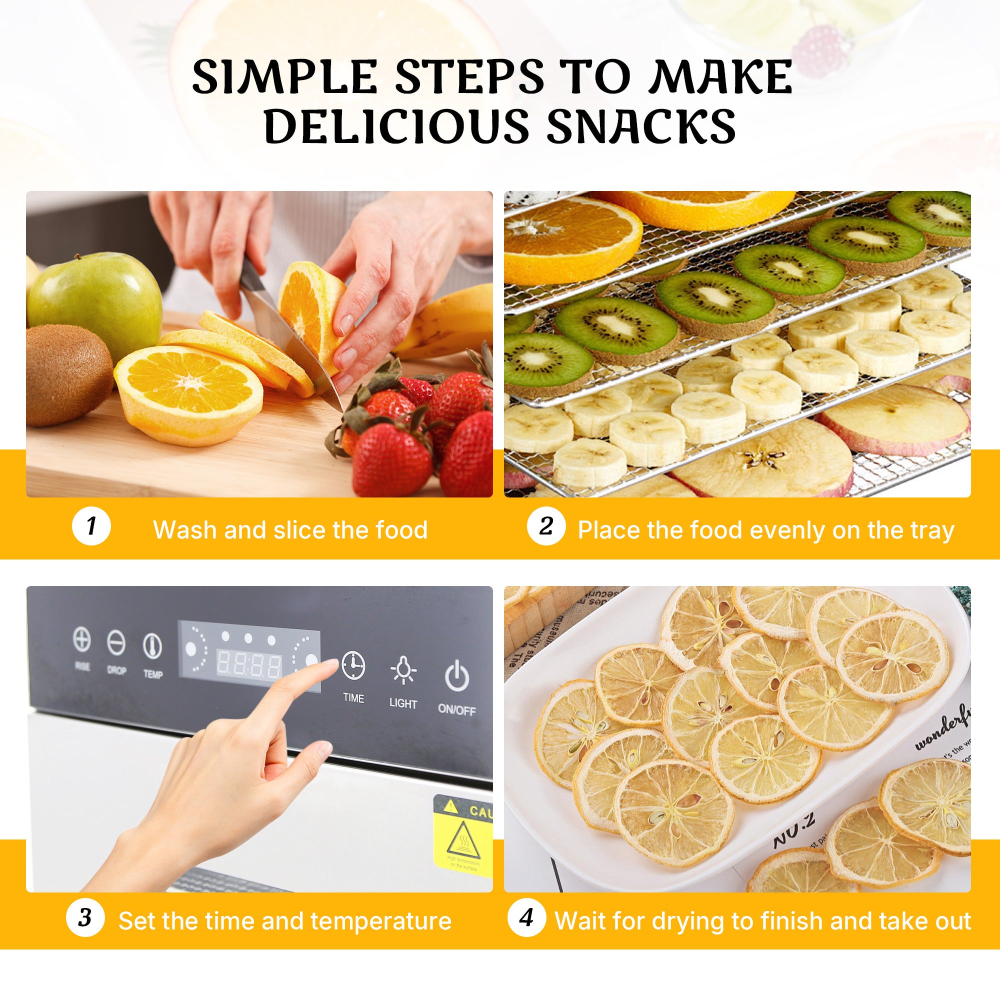 MorganGastro 12 Tray Food Dehydrator Commercial Stainless Steel Fruit Meat Jerky Dryer - Image 7