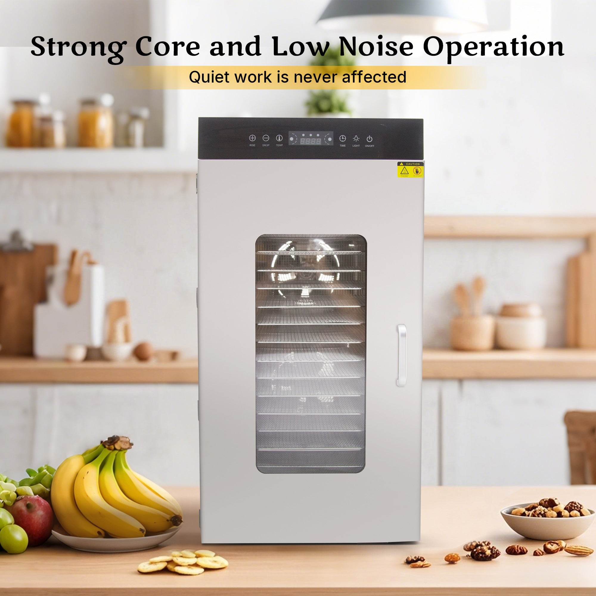 MorganGastro Stainless Steel Food Dehydrator 20 Tray Meat Fruit Jerky Dryer Blower - Image 6