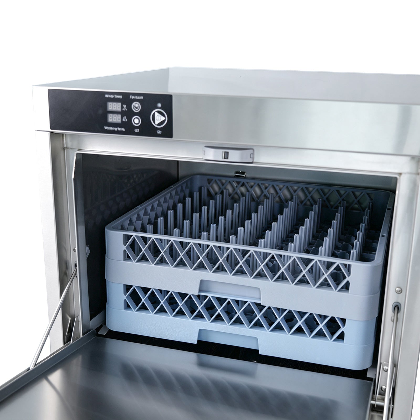 MorganGastro Commercial Undercounter Dishwasher - High Temp Sanitizing, ETL & NSF Certified, 30 Racks/Hr, Stainless Steel Dishwashing Machine with Rinse Pump - Image 6
