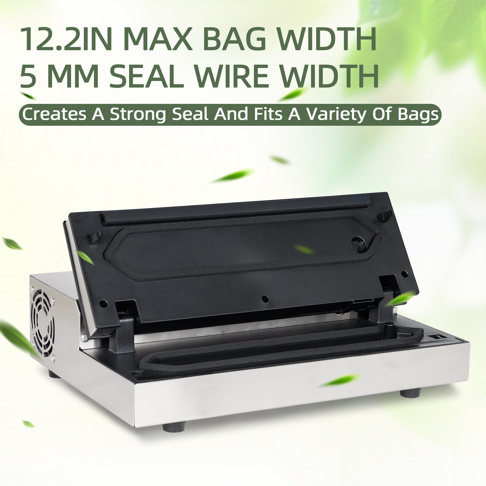 MorganGastro Commercial Food Sealer Machine, Dual Pumps Chamber Vacuum Sealer for Preserving Meat and Sous Vide, Max. Bag 12.2in Width, Automatic Vacuum Programmable Digital Display,110V 460W - Image 3