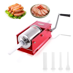 MorganGastro 7 Lbs(3 Liter) Sausage Stuffers 2 Speed Spray-painted Horzontal Sausage Makers