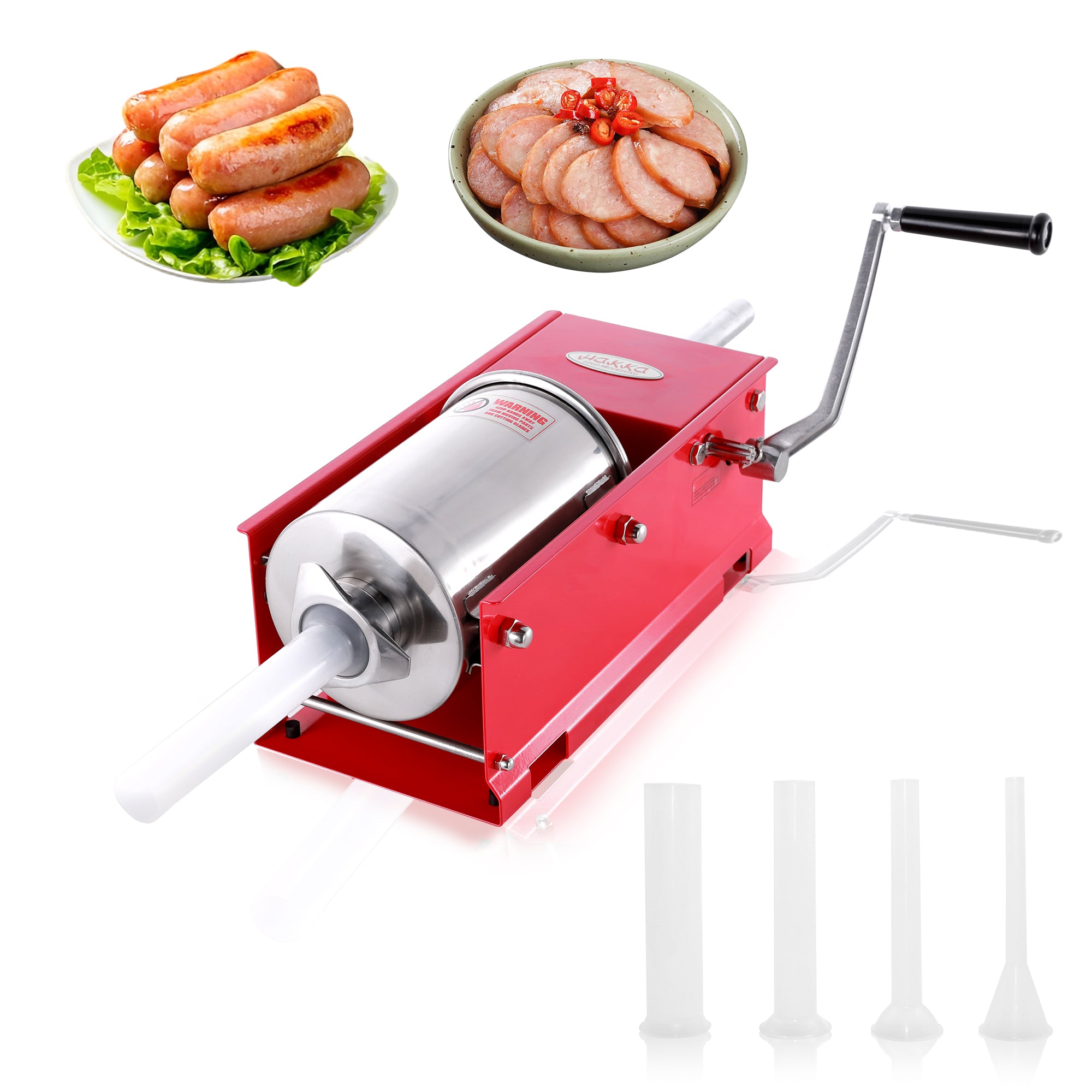 MorganGastro 7 Lbs(3 Liter) Sausage Stuffers 2 Speed Spray-painted Horzontal Sausage Makers