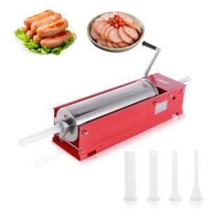 MorganGastro 15 Lbs(7 Liter) Sausage Stuffers 2 Speed Horzontal Spray-painted Sausage Makers