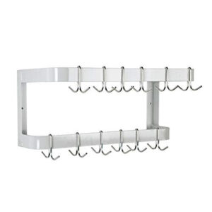 MorganGastro 48 in. Wall Mounted Commercial Stainless Steel Double Line Pot Rack