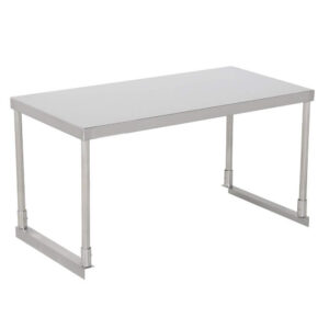 MorganGastro 14" x 36" Commercial Kitchen Stainless Steel Single Overshelf Work Table