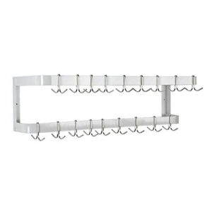 MorganGastro 60 in. Wall Mounted Commercial Stainless Steel Double Line Pot Rack