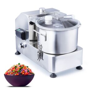 MorganGastro 6L Commercial Vegetable Cutter, 1800W Electric Food Processor with Limitless Speed Control