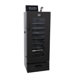 MorganGastro 8 Racks Commercial Electric Smoker with Visible Door,  Vertical Black Smoke Oven for Sausage, Jerky & BBQ