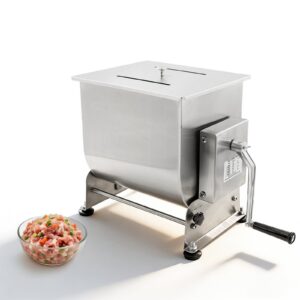 MorganGastro 15L/30lb Tilt Tank Manual Meat Mixer, Stainless Steel Sausage Mixer Machine