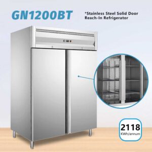 Carina 1150L Double Door Upright Freezer Commercial Refrigerator Temp : -18 ~-22℃