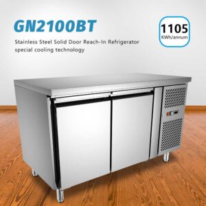 MorganGastro 260L Counter Freezer Commercial Refrigerator Temp :-15~-20 ℃