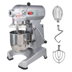 MorganGastro 20Qt Commercial Planetary Stand Mixer with Attachment Hub, 1100W 3-Speed Food Mixer, Includes Dough Hook, Flat Beater & Whisk, ETL Certified
