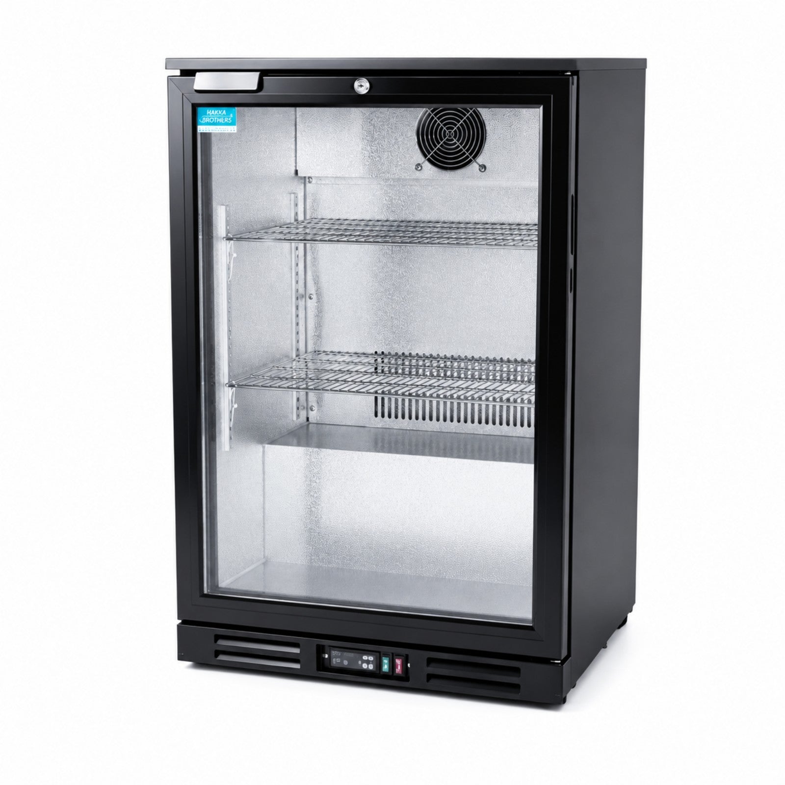 MorganGastro 138L Back Bar Cooler, 4.9 Cu. Ft. Commercial Glass Door Beverage Refrigerator with 2 Adjustable Shelves, Digital Temperature Control, LED Light & Lock