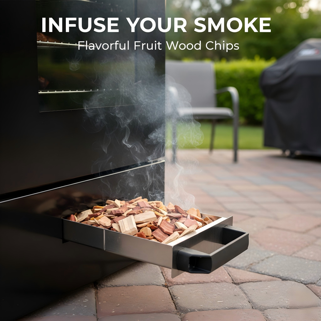 MorganGastro 8 Racks Commercial Electric Smoker with Visible Door, Vertical Black Smoke Oven for Sausage, Jerky & BBQ - Image 4