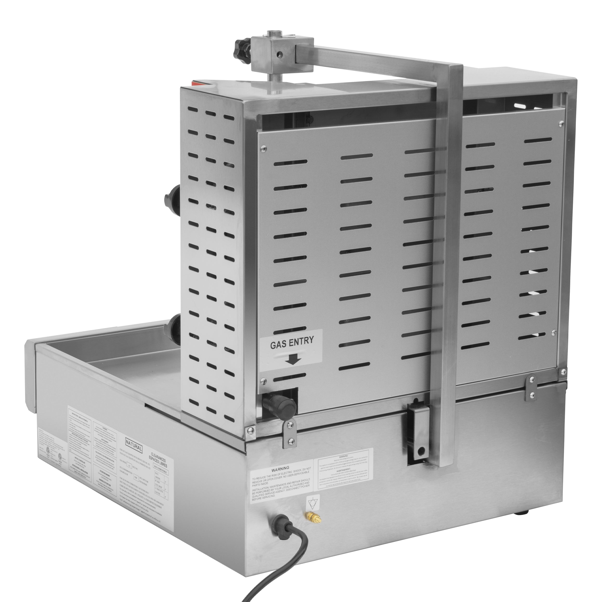 MorganGastro 20"H Gas Kebab Machine Vertical Broiler with 2 Burners (KB-2) - Image 2