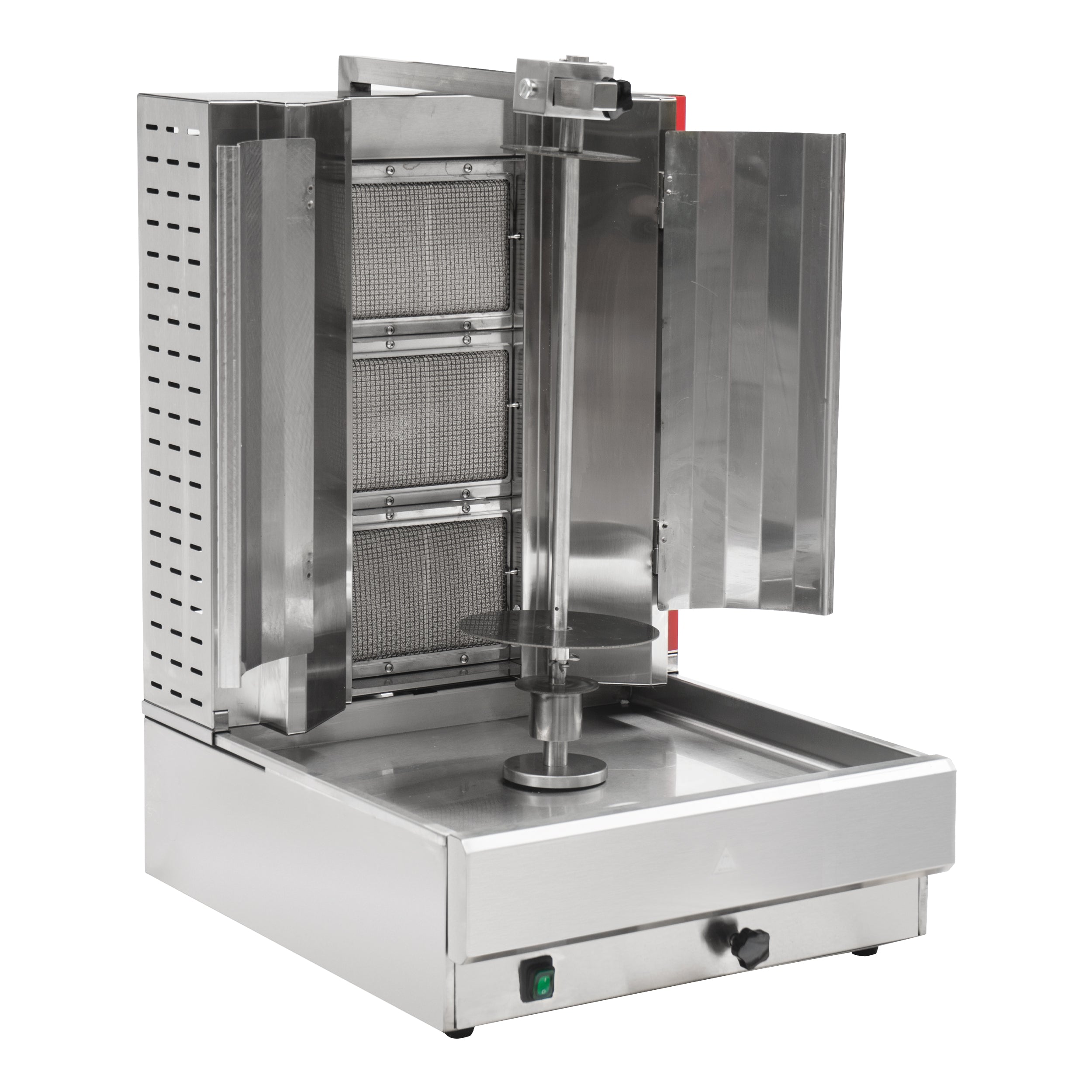 MorganGastro 21"H Gas Kebab Doner Machine Vertical Broiler with 3 Burners - Image 6