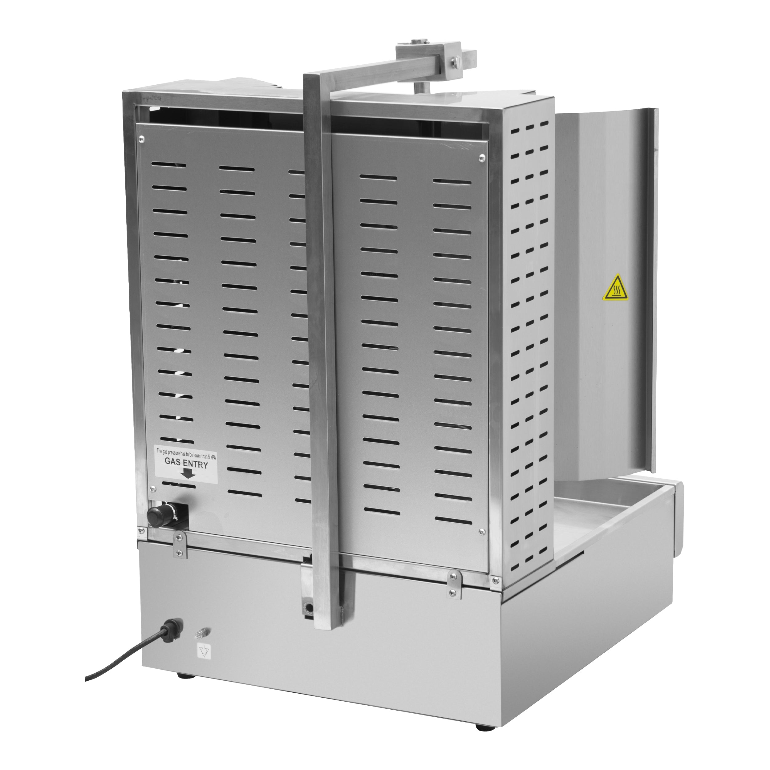 MorganGastro 21"H Gas Kebab Doner Machine Vertical Broiler with 3 Burners - Image 5