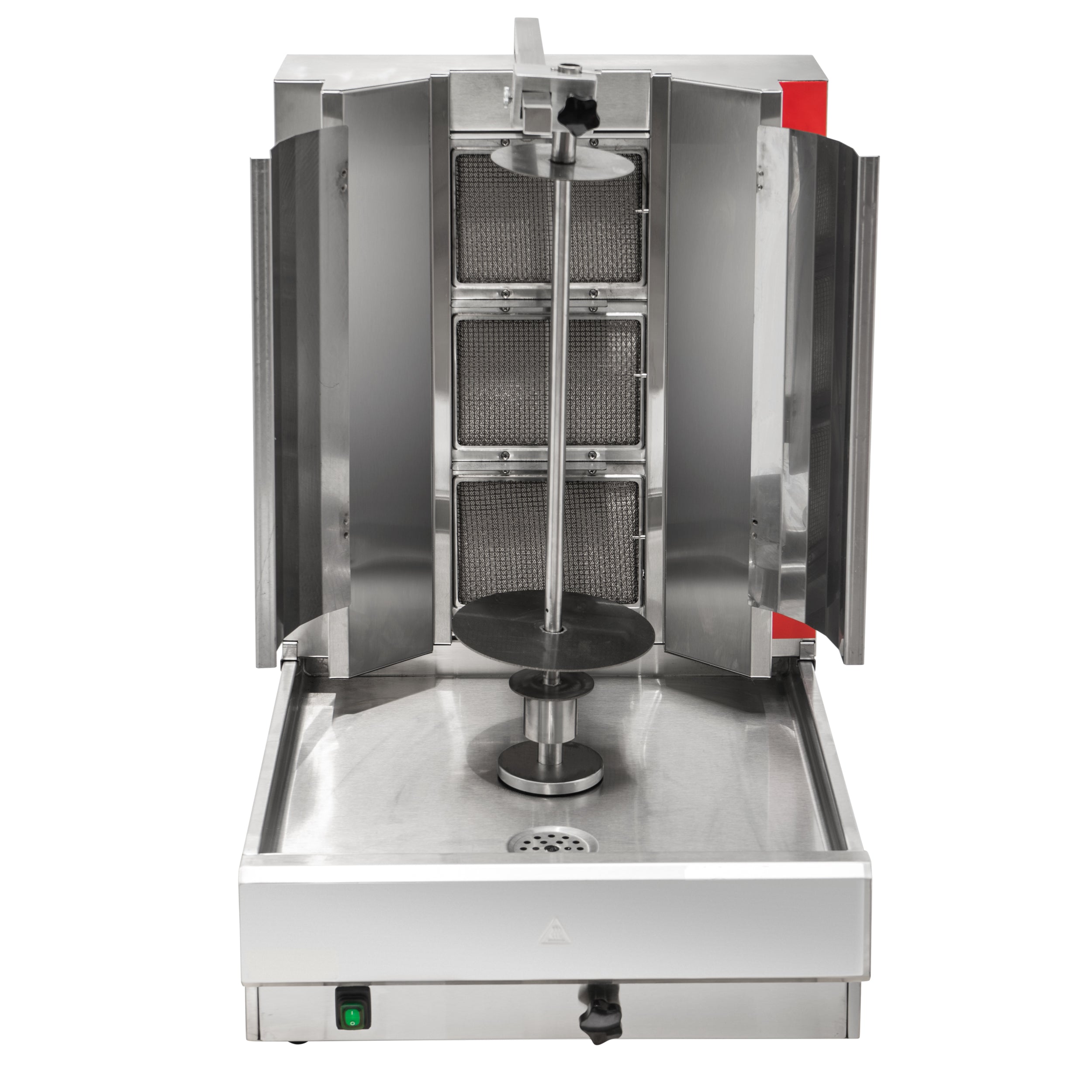 MorganGastro 21"H Gas Kebab Doner Machine Vertical Broiler with 3 Burners - Image 4