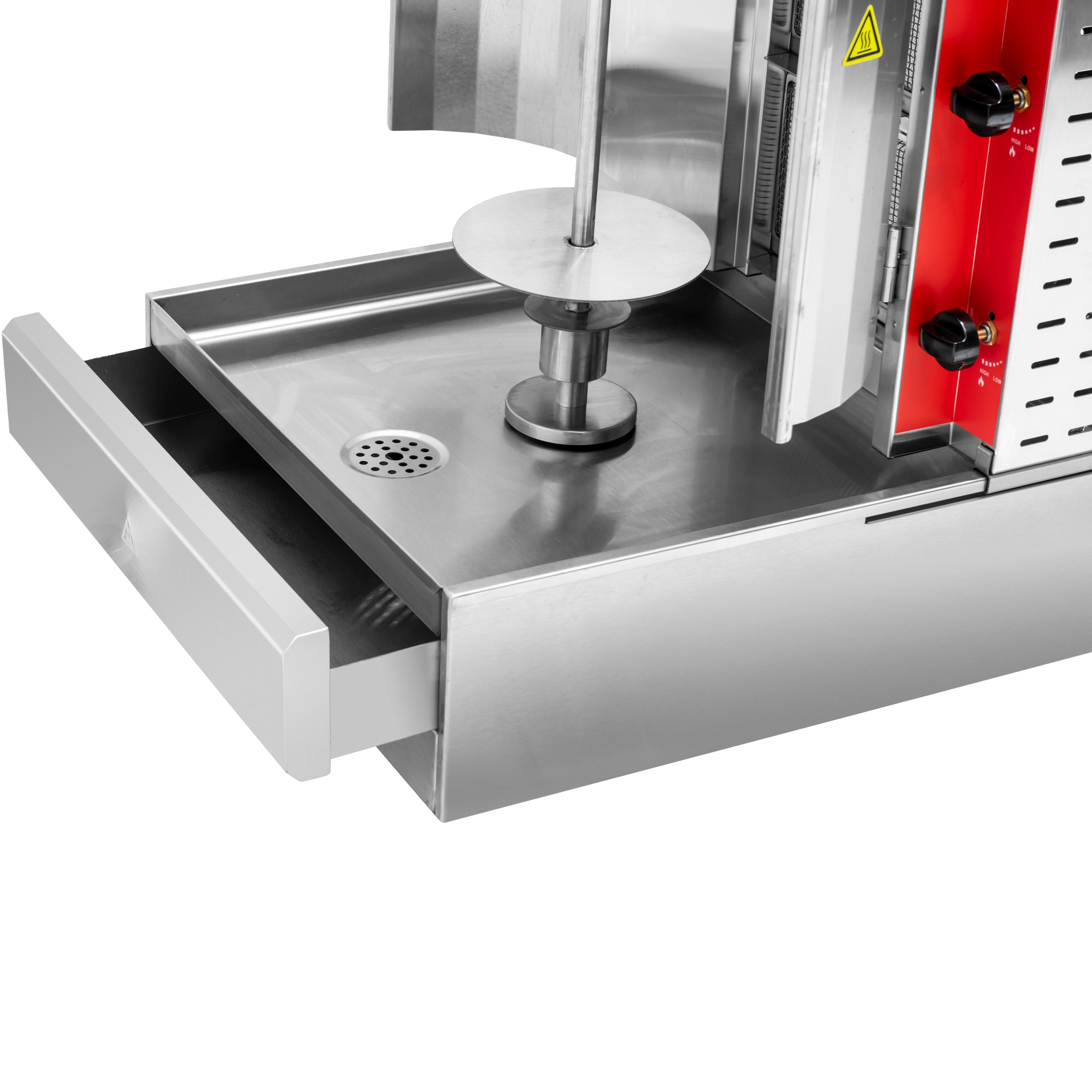 MorganGastro 21"H Gas Kebab Doner Machine Vertical Broiler with 3 Burners - Image 3