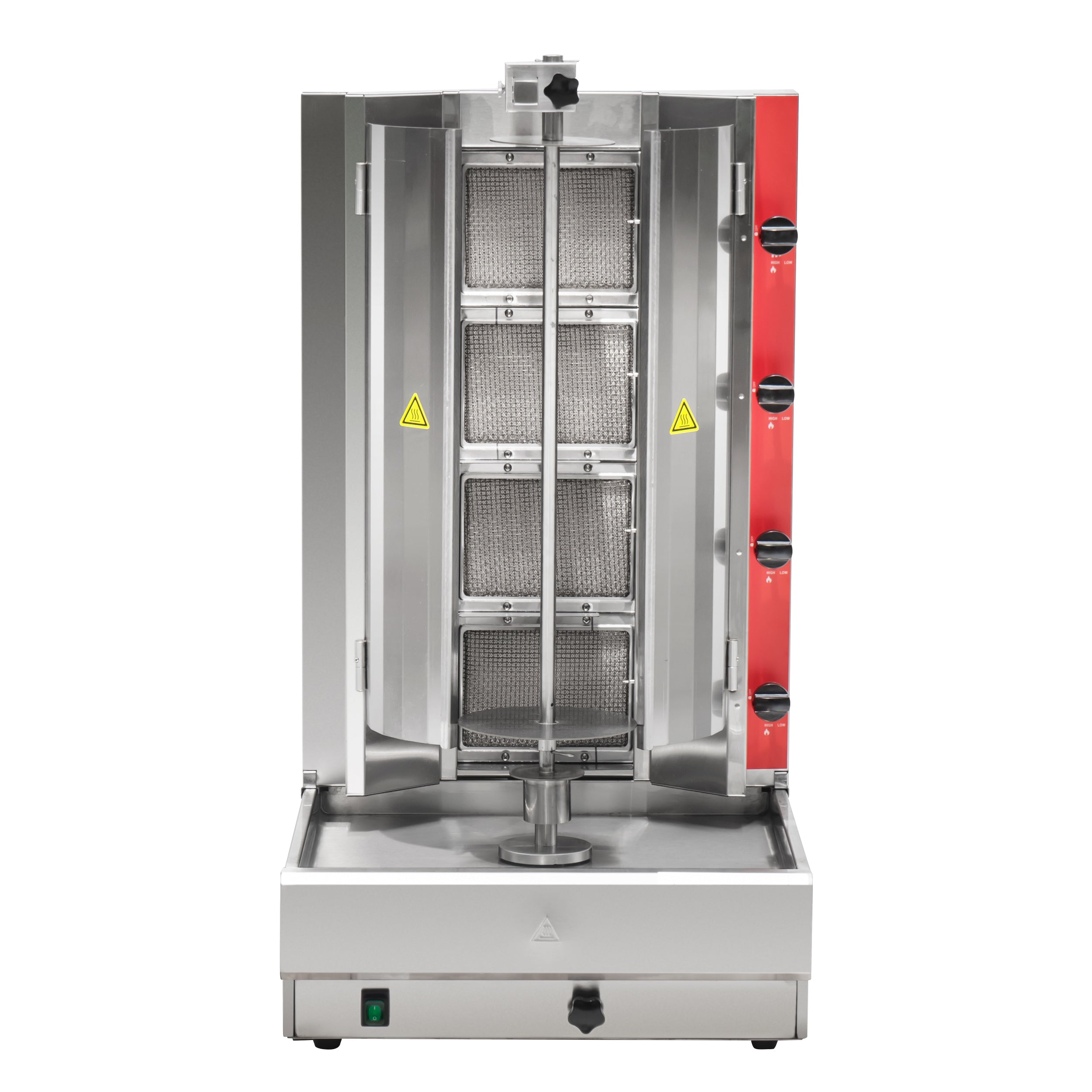 MorganGastro 28"H Gas Kebab Doner Machine Vertical Broiler with 4 Burners - Image 3