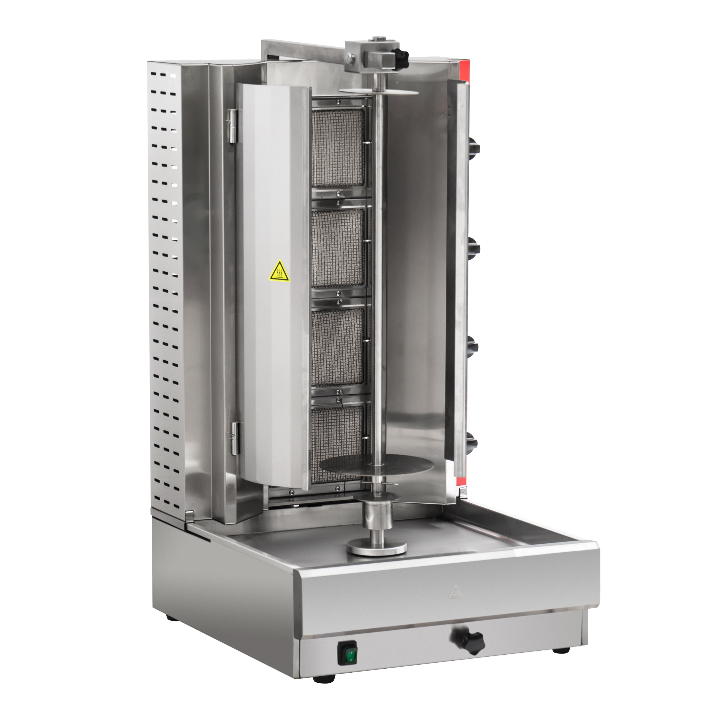 MorganGastro 28"H Gas Kebab Doner Machine Vertical Broiler with 4 Burners - Image 4