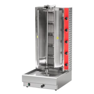 MorganGastro 34"H Gas Kebab Doner Machine Vertical Broiler with 5 Burners