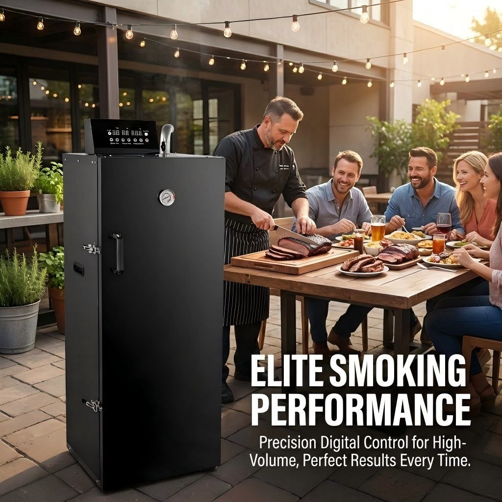 MorganGastro Commercial 8 Racks Electric Smoker Oven with Digital Control Panel for Ribs Brisket and Chicken,1600W - Image 4