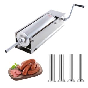 MorganGastro 15 Lbs(7 Liter) Sausage Stuffers 2 Speed Horizontal Sausage Makers