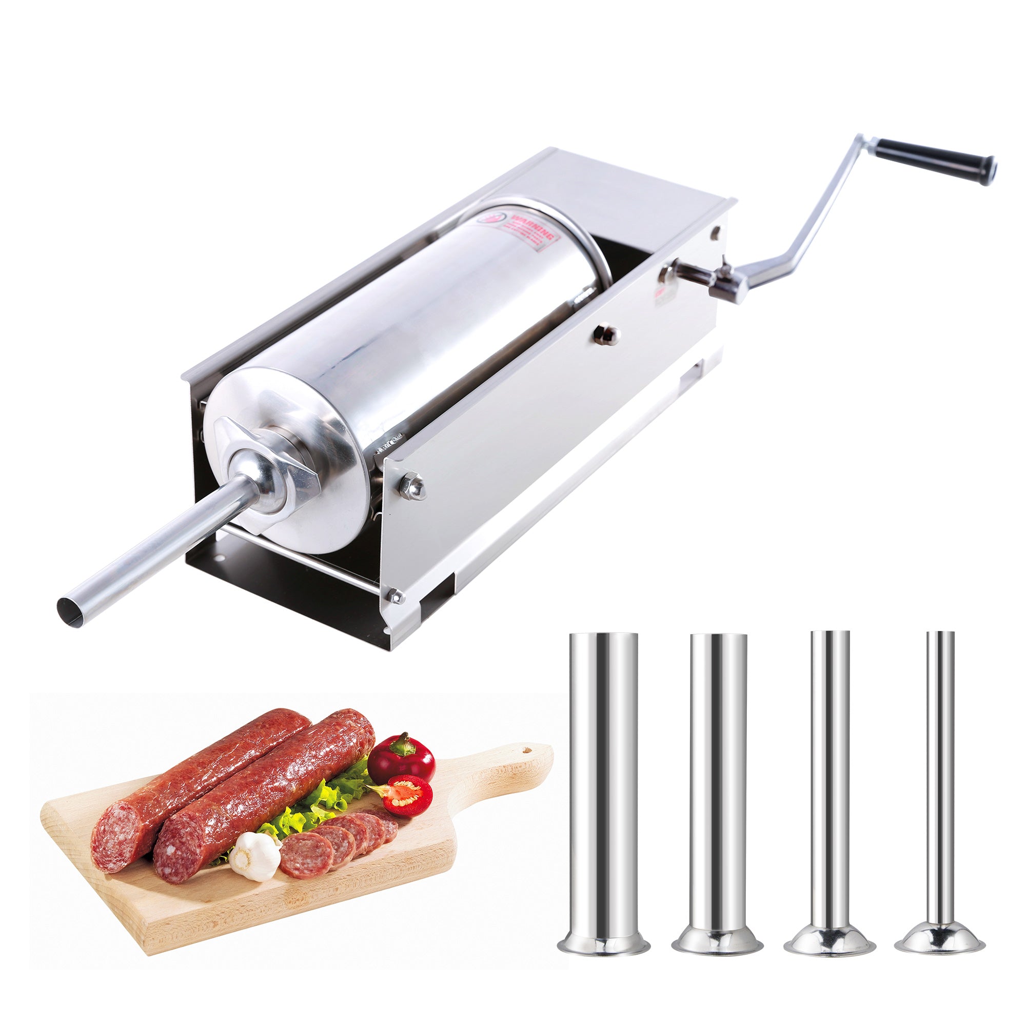 MorganGastro Horizontal 11LBS 5L Sausage Stuffer Stainless Steel Sausage Meat Maker