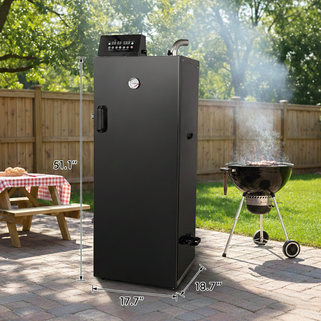 MorganGastro Commercial 8 Racks Electric Smoker Oven with Digital Control Panel for Ribs Brisket and Chicken,1600W - Image 3