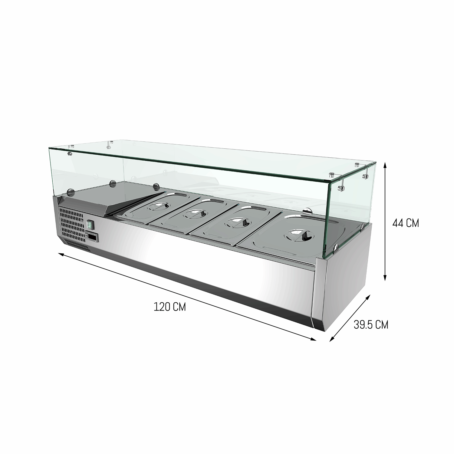 Carina Refrigerated Salad Pizza Sandwich Condiment Preparation Counter Workbench Commercial Display Cabinet Freezer (Dinner Plates Not Included) - Image 9