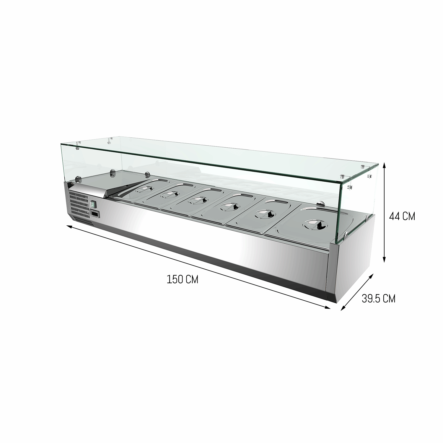 Carina Refrigerated Salad Pizza Sandwich Condiment Preparation Counter Workbench Commercial Display Cabinet Freezer (Dinner Plates Not Included) - Image 10