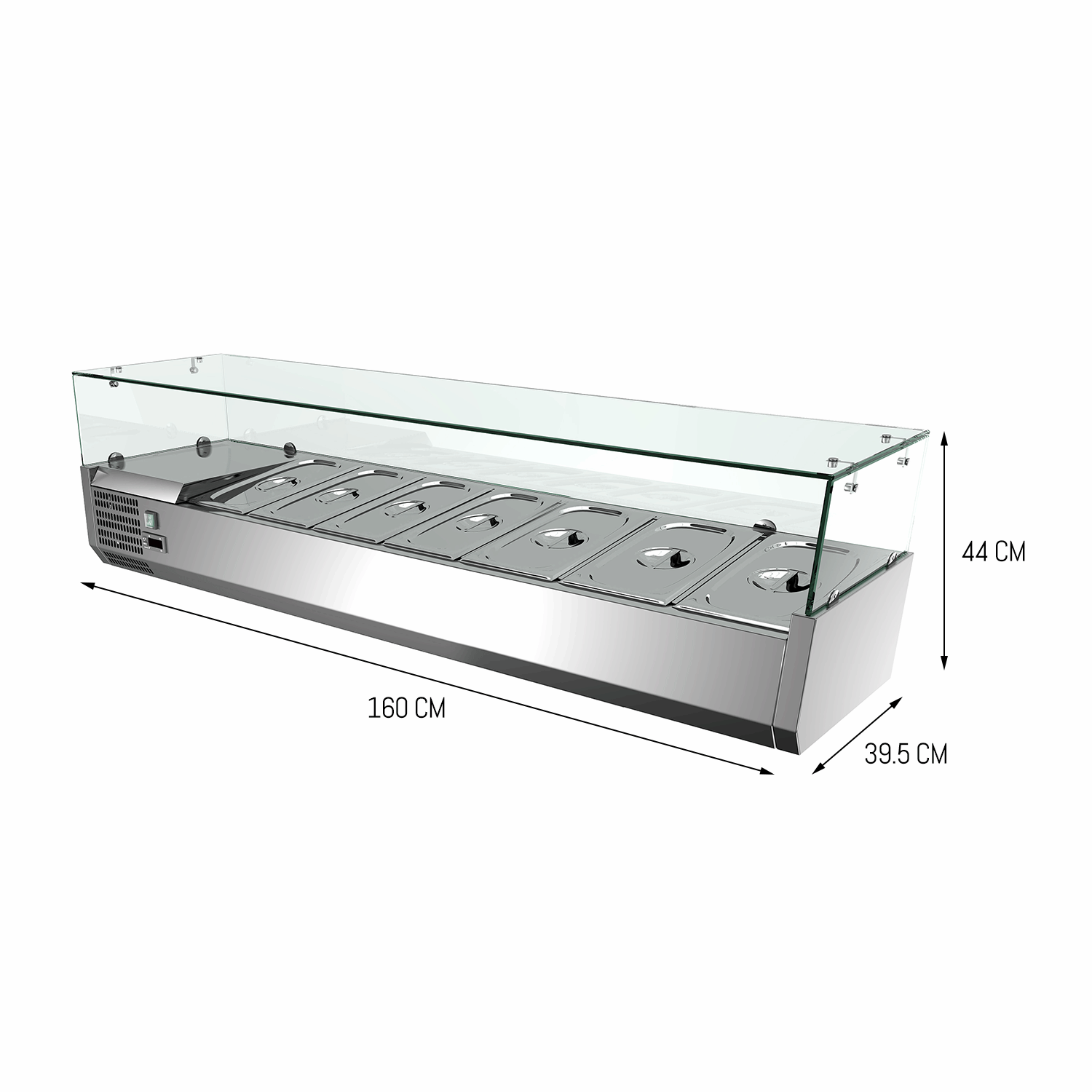Carina Refrigerated Salad Pizza Sandwich Condiment Preparation Counter Workbench Commercial Display Cabinet Freezer (Dinner Plates Not Included) - Image 11