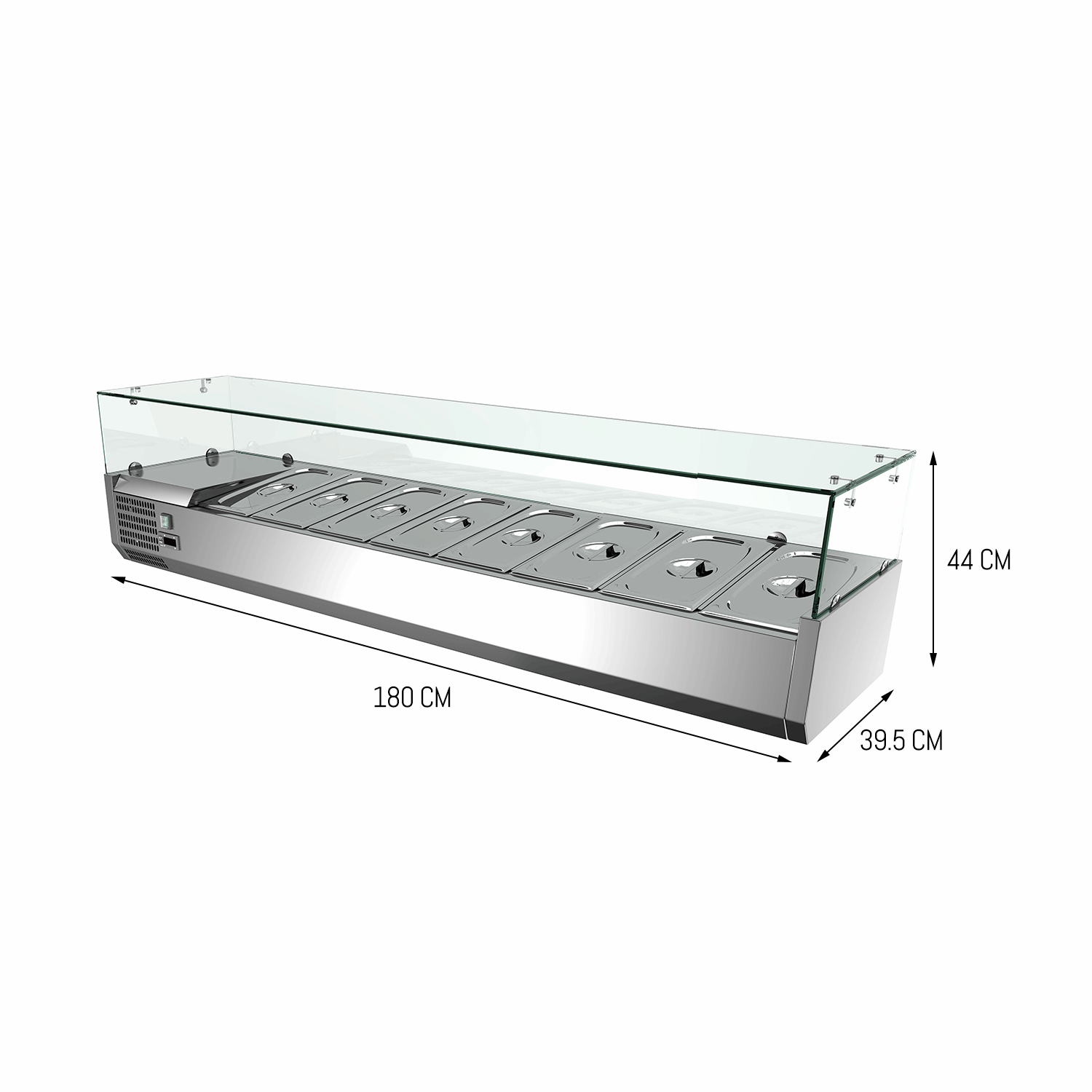 Carina Refrigerated Salad Pizza Sandwich Condiment Preparation Counter Workbench Commercial Display Cabinet Freezer (Dinner Plates Not Included) - Image 12