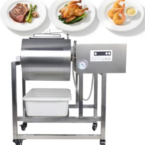EasyRose 45L/90lb Commercial Vacuum Meat Tumbler Marinator, 240W Stainless Steel Meat Marinating Machine