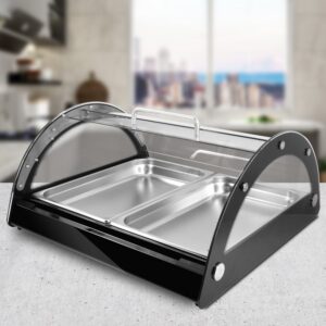 MorganGastro Commercial Countertop Bakery Display Case Muffins Showcase, Black