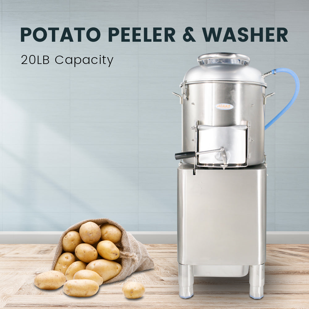 MorganGastro Commercial Electric Potato Peeler 20LBS Potato Washer Machine 365lb/Hour