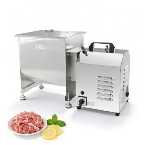 MorganGastro 7.5L/15lb Fixed Tank Electric Meat Mixer with 300W Motor, Stainless Steel Commercial Meat Mixer