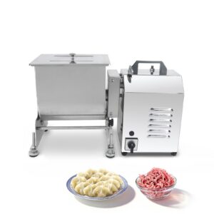 MorganGastro 7.5L/15lb Tilt Tank Electric Meat Mixer, 300W Stainless Steel Commercial Countertop Meat Mixing Machine