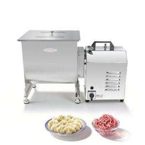 MorganGastro 15L/30lb Fixed Tank Electric Meat Mixer with 300W Motor, Stainless Steel Commercial Meat Mixer