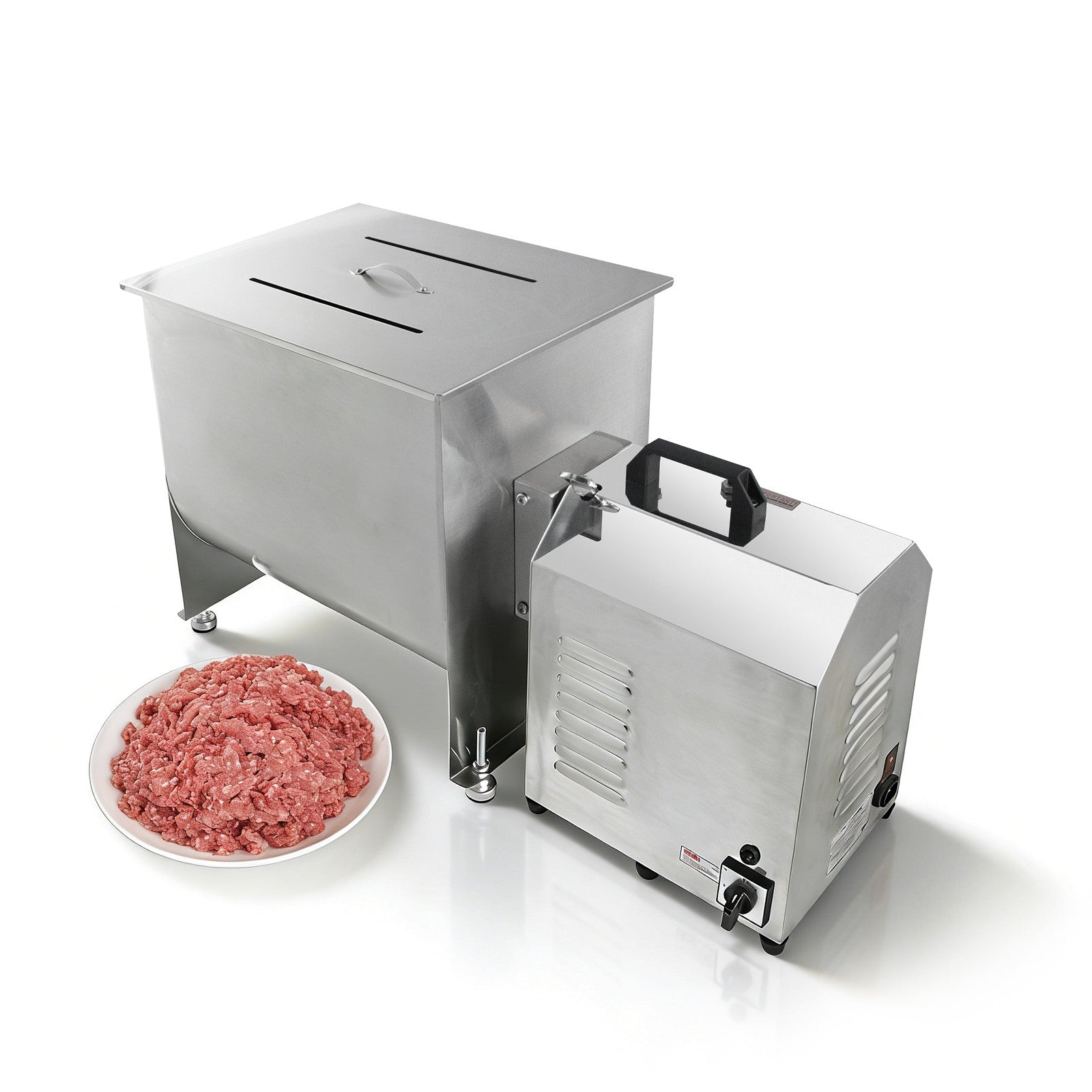 MorganGastro 37.5L/85 lbs Commercial Electric Meat Mixer with High-Power Motor, Stainless Steel Mixing Machine