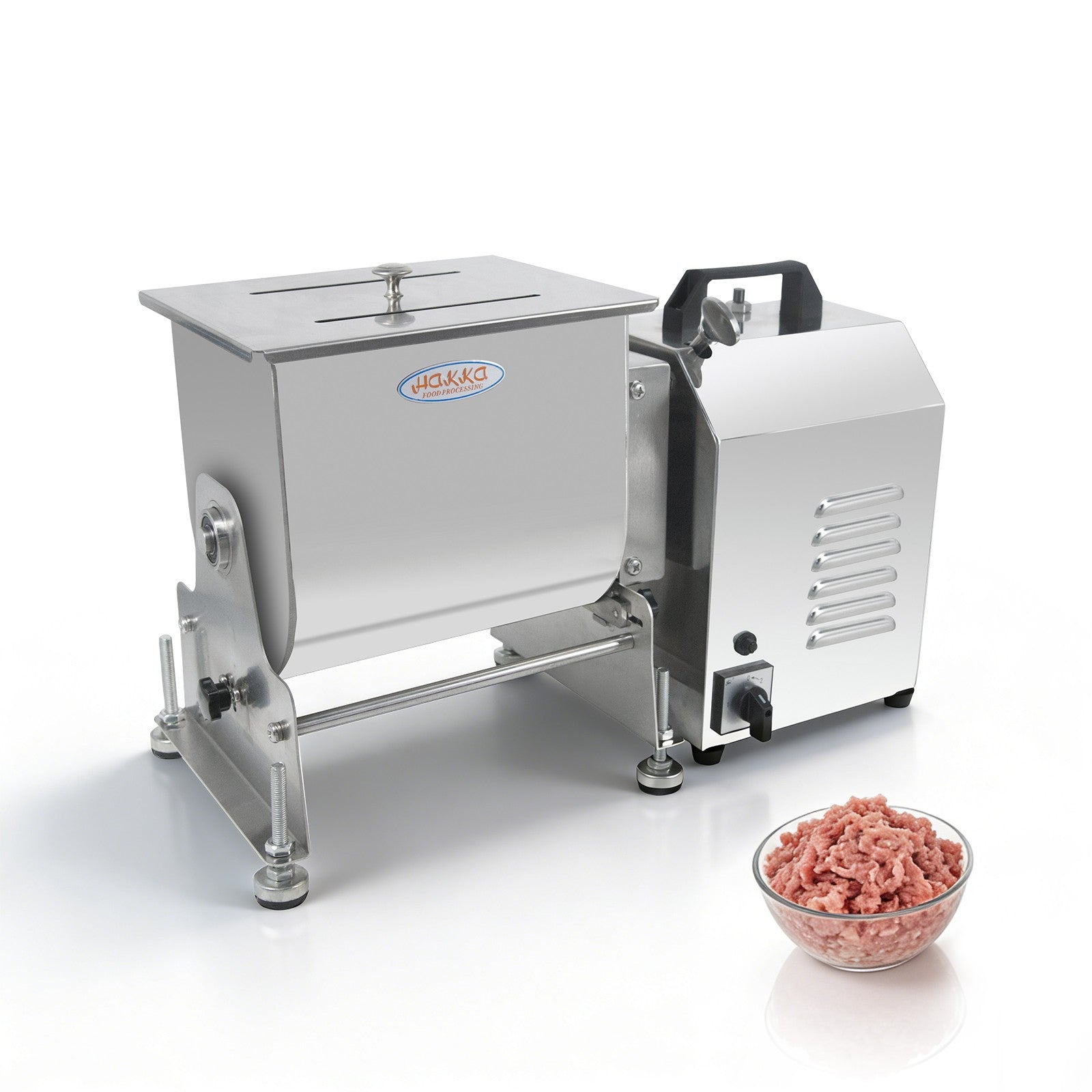 MorganGastro 15L/30lb Tilt Tank Electric Meat Mixer with 300W Motor, Stainless Steel Commercial Meat Mixer