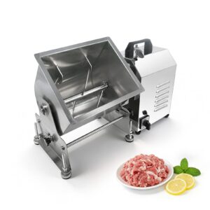 MorganGastro 22.5L/45 lbs Commercial Electric Tilting Meat Mixer with Motor, Stainless Steel Mixing Machine