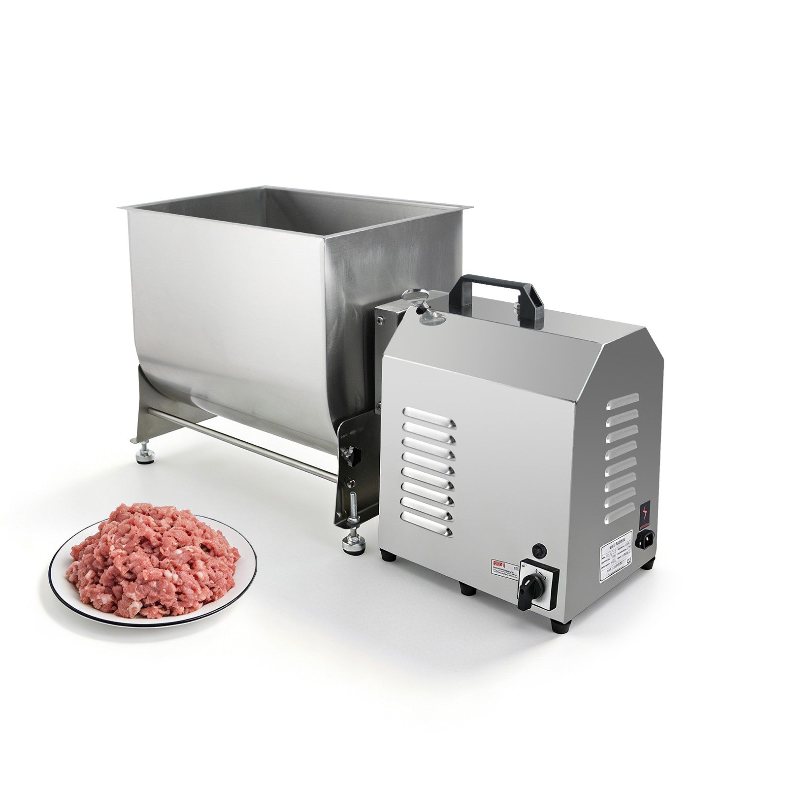 MorganGastro 30L/60 lbs Commercial Electric Tilting Meat Mixer with Motor, Stainless Steel Mixing Machine