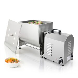 MorganGastro 45L/90 lbs Commercial Electric Tilting Meat Mixer with High-Power Motor, Stainless Steel Mixing Machine