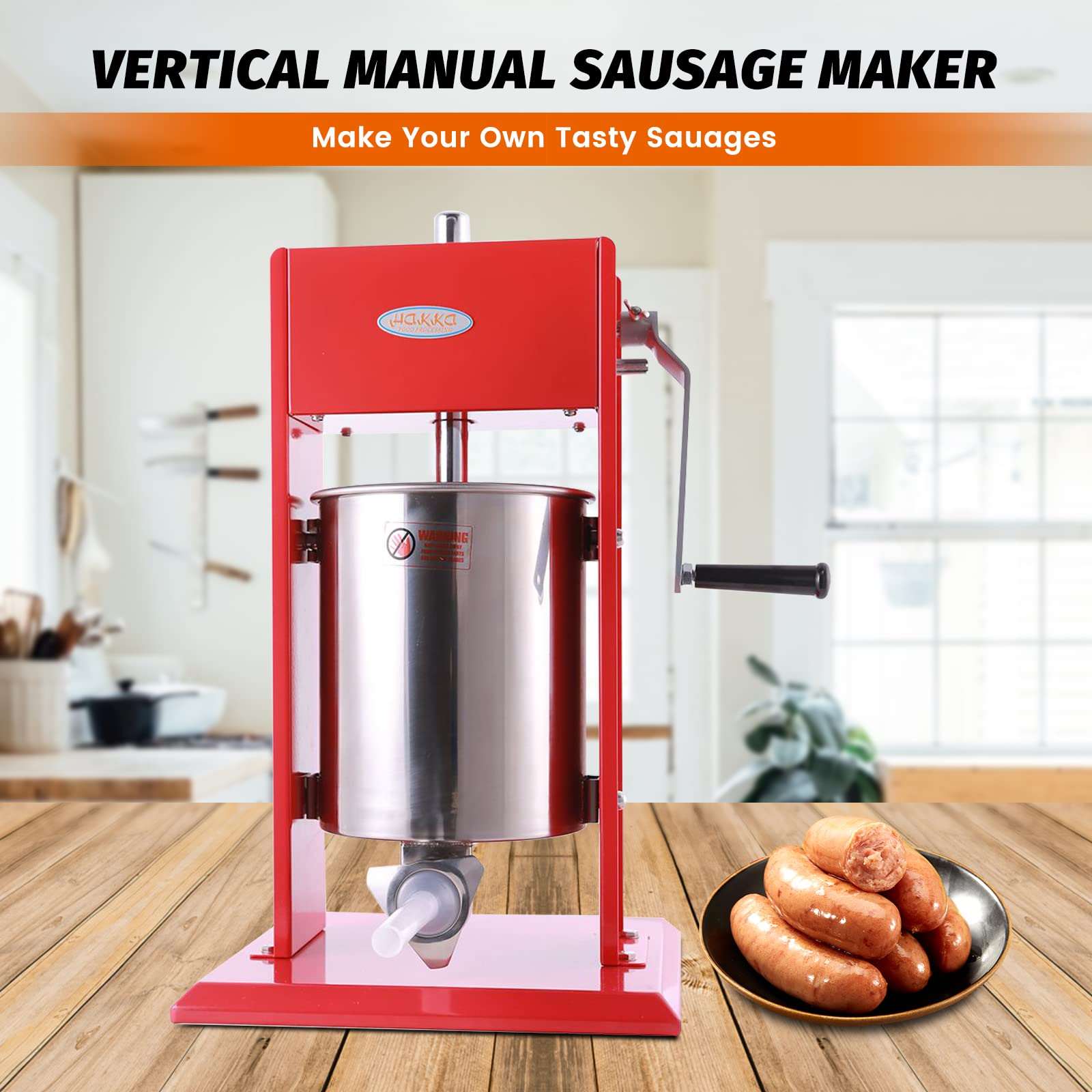 MorganGastro 22 Lbs(10 Liter) Sausage Stuffer 2 Speed Stainless Steel Vertical Meat Filler(Official Refurbishment) - Image 3